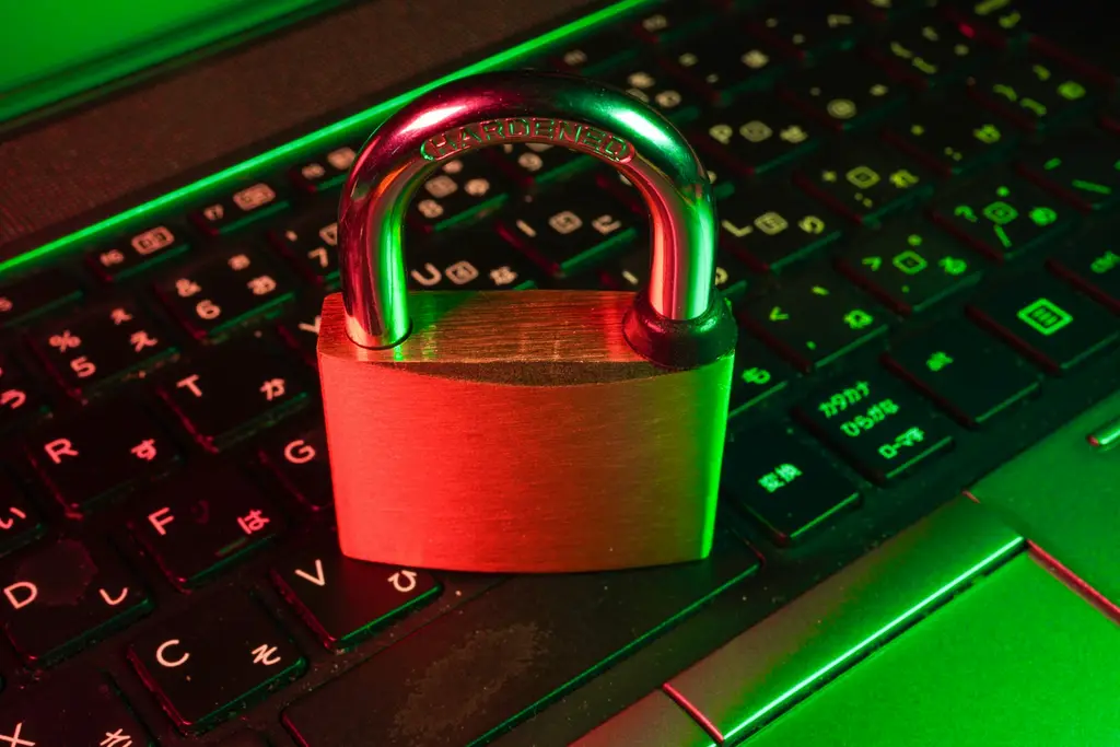 Abstract secure access and cybersecurity awareness imagery in calm blue tones